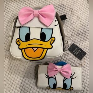 Daisy and Donald double sided backpack/crossbody & Wallet